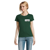 T-shirt manches courtes Femme coton 190g Imperial - personnalisé cœur et dos - Vert Bouteille