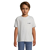 T-shirt manches courtes Enfant coton 150g Regent - personnalisé cœur et dos - Blanc Chiné