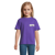 T-shirt manches courtes Enfant coton 150g Regent - personnalisé cœur et dos - Violet Foncé