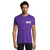 T-shirt manches courtes Homme coton 190g Imperial - personnalisé cœur et dos - Violet Foncé